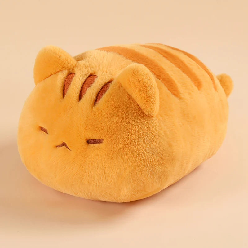 Soft Two-Tone Plush Sleeping Animal Cushion - Image 7