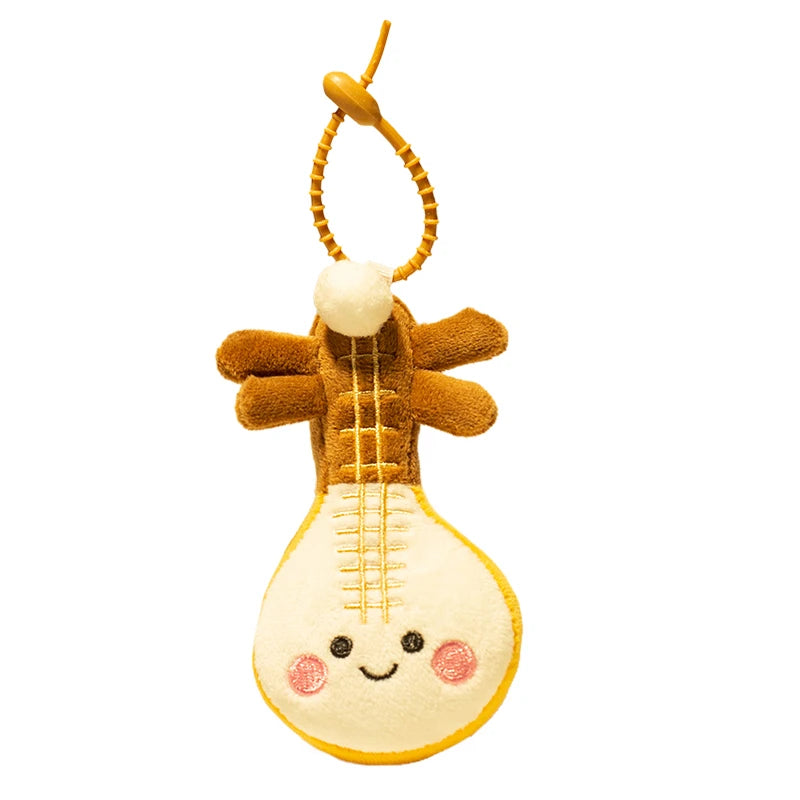 Adorable Plush Instrument & Fruit Keychain - Image 2