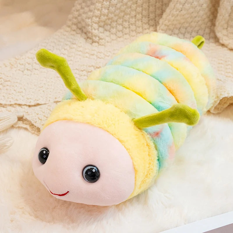 Cute Pastel Rainbow Caterpillar Plush - Image 5