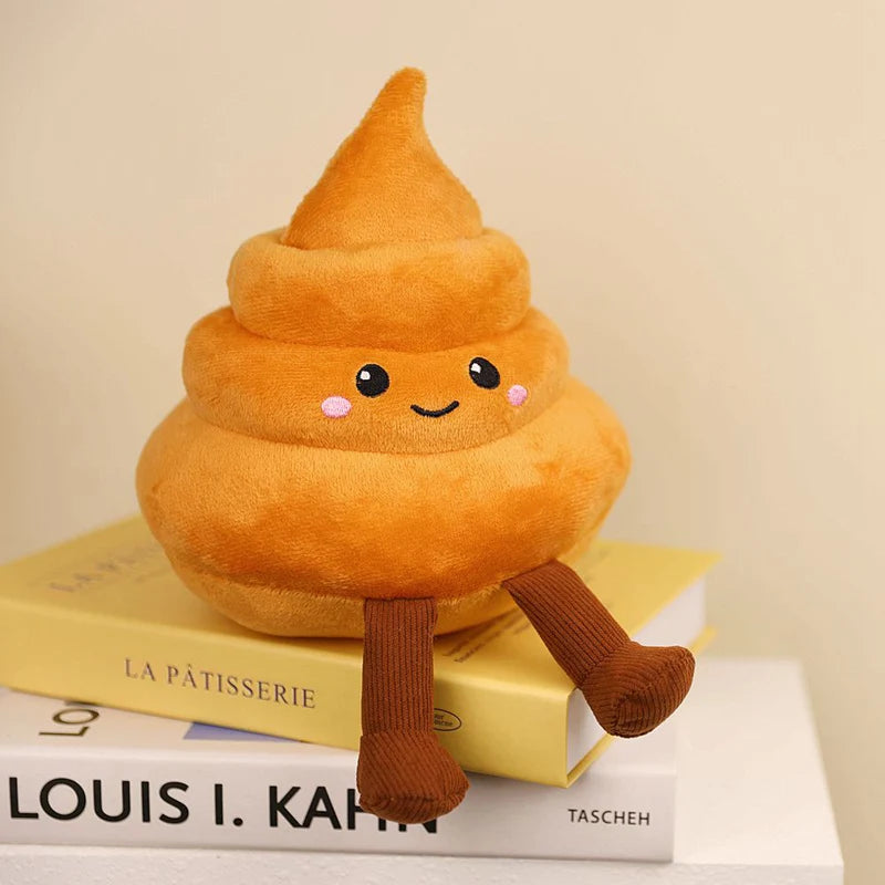 Cute Brown Poop Emoji Plush Toy with Legs - Image 2