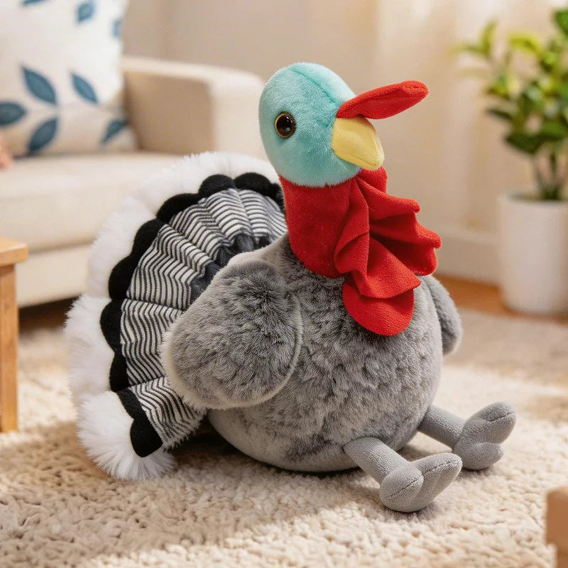 Soft Farm Animal Plush: Rooster, Hen, Turkey - Image 11