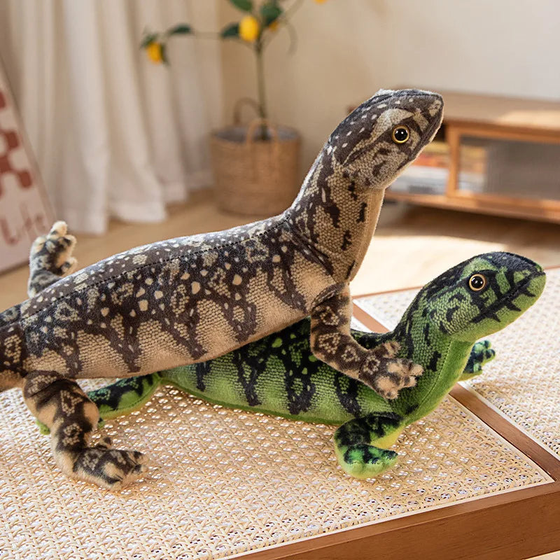 Lifelike Green Speckled Lizard Plush Toy - Image 6