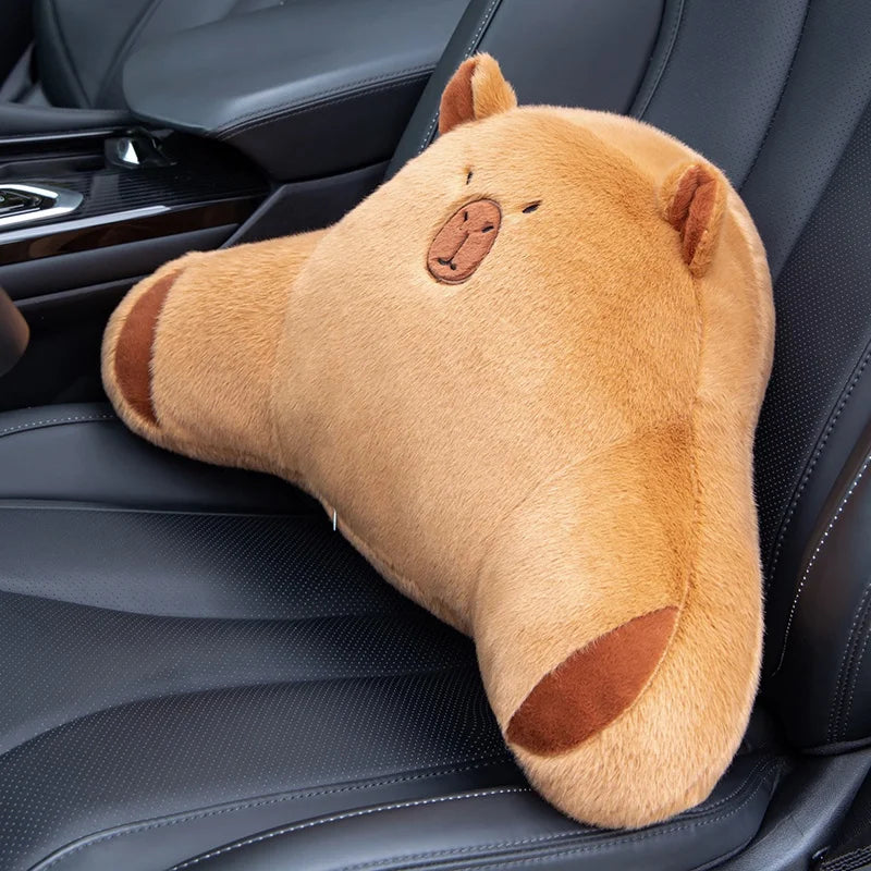 Brown Capybara Plush Lumbar Support Pillow - Image 2