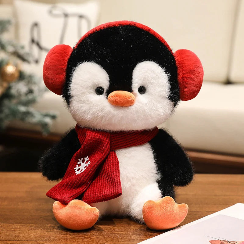 Soft Plush Penguin Snowman with Red Earmuffs - Image 8