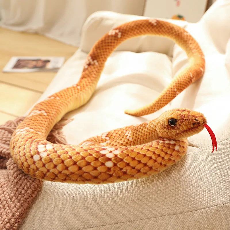 Realistic Green Spotted Plush Snake Toy - Image 3