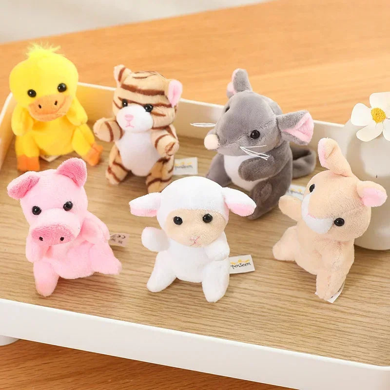 6-Piece Plush Wild Animal Finger Puppet Set - Image 5