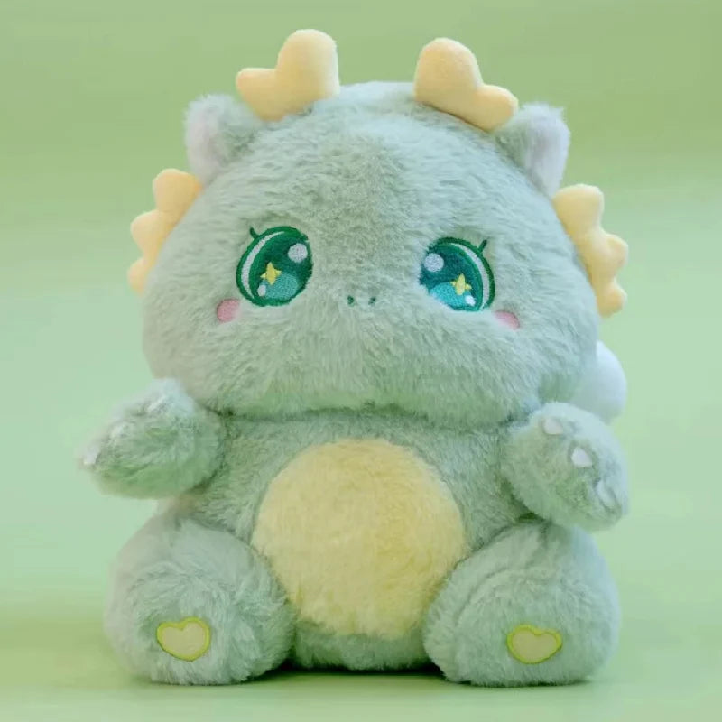 Fuzzy Pink Dragon Plush with Heart Horns & Star Eyes - Image 10