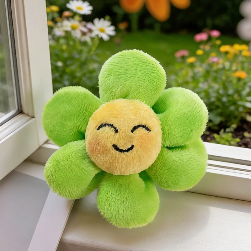 Cute Pastel Smiling Flower Plush Keychain - Image 11