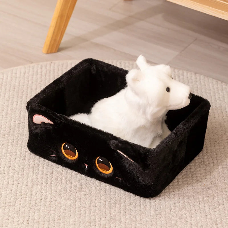 Cute Black Cat Plush Collapsible Organizer - Image 2