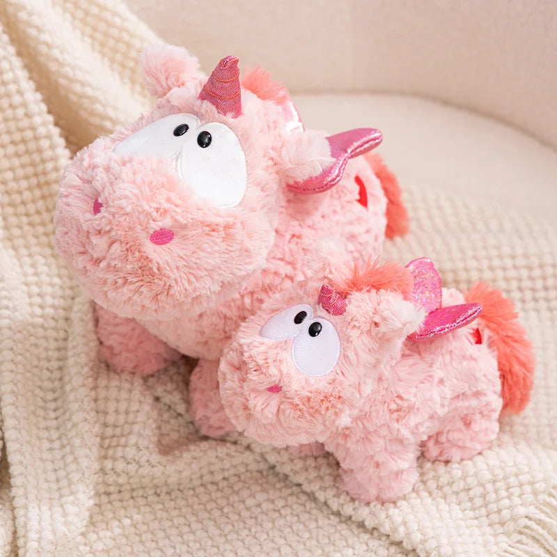 Pink Winged Unicorn Hot Water Plush with Heart - Image 6