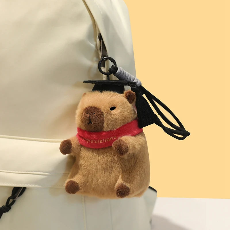 Adorable Graduation Plush Keychain with Ribbon - Image 4