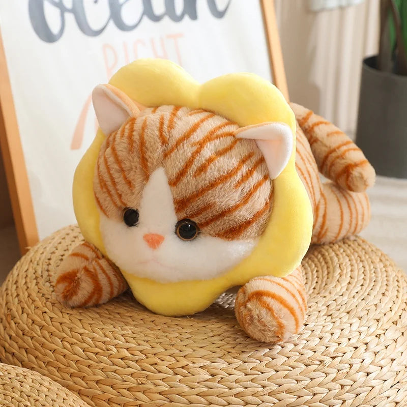 Gray Tabby Cat in Bread Slice Plush Toy - Image 7