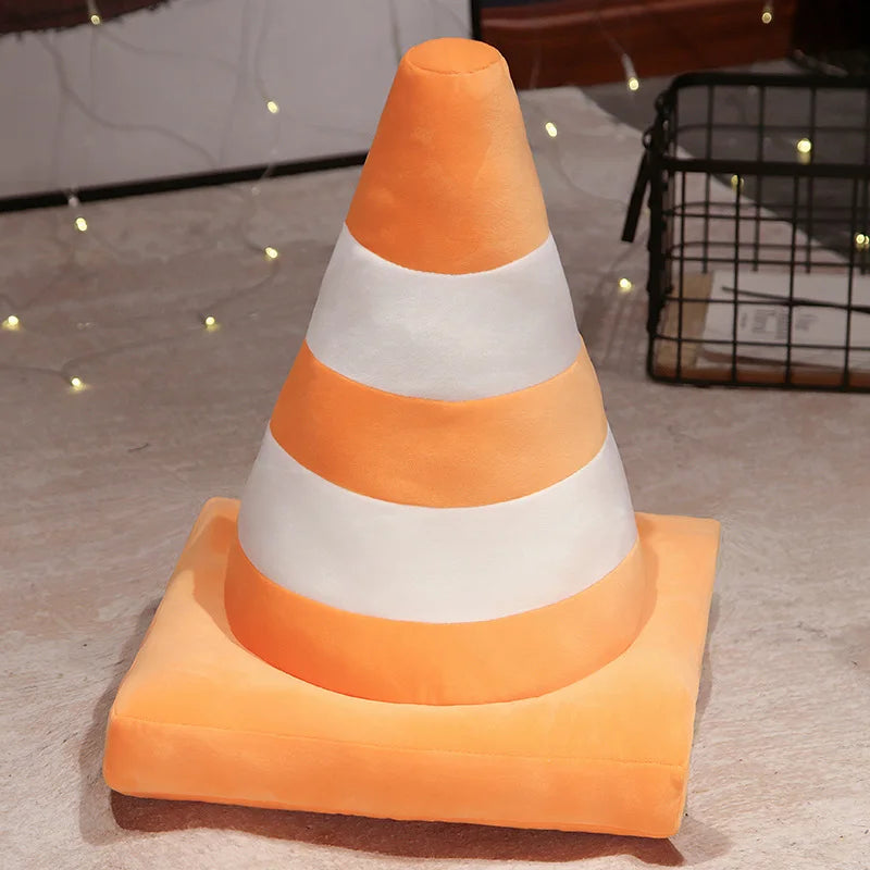 Colorful Traffic Cone Plush Decor Pillow - Image 11