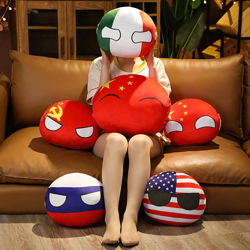 Countryball National Flag Plush Cushion - Image 2