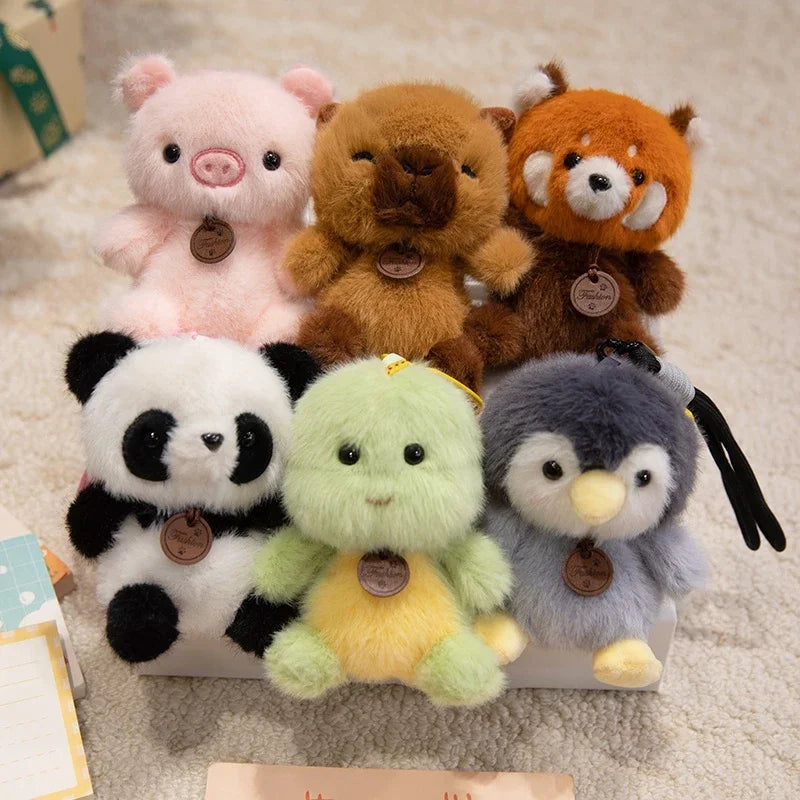 Cute Animal Plush Keychain with Braided Lanyard - Image 3