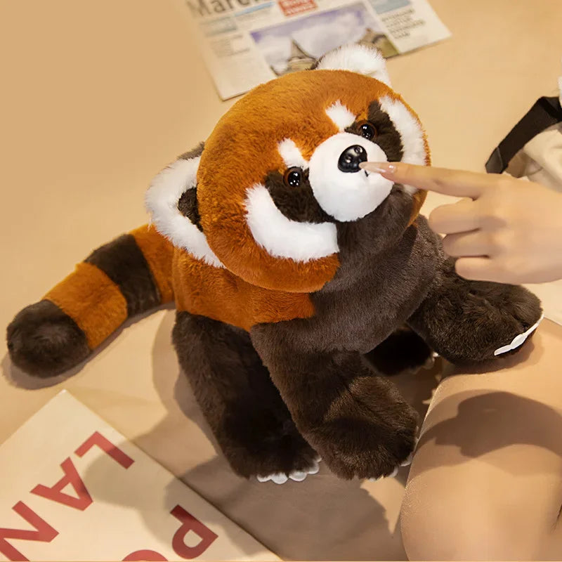 Red Panda Mother and Baby Stacked Plush - Image 2