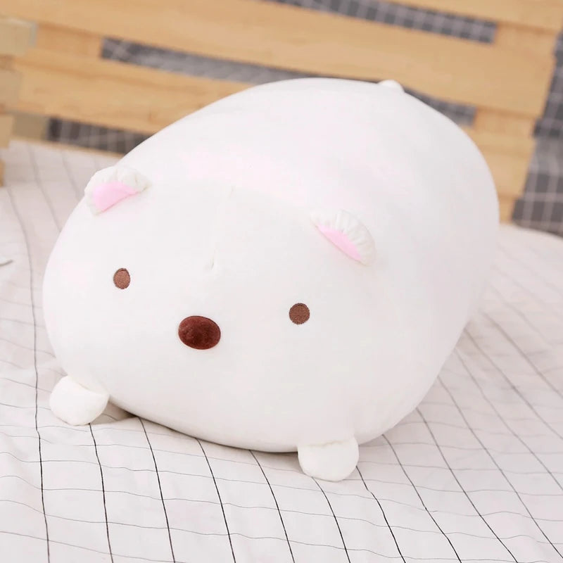 Chubby Calico Cat Plush Pillow with Smiling Face - Image 9