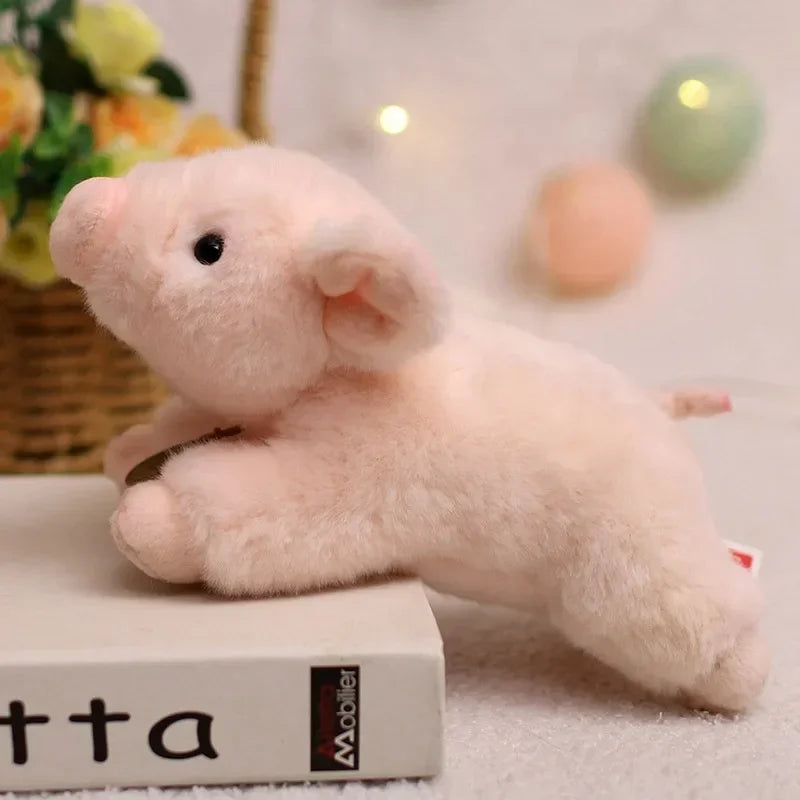 Adorable Pale Pink Plush Piglet - Image 3