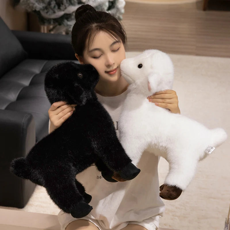 Fluffy White Plush Lamb Stuffed Animal - Image 5