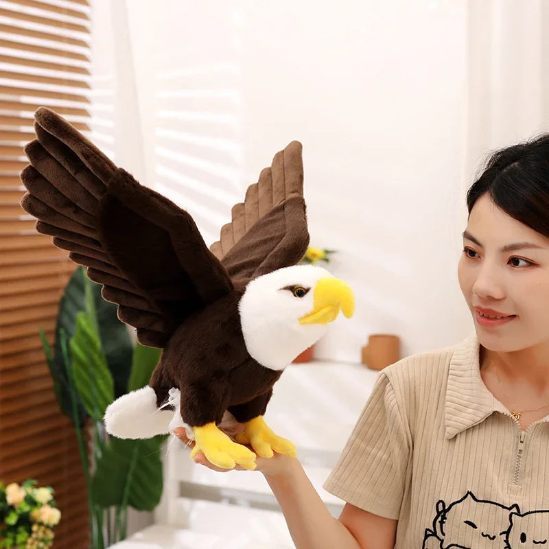 Realistic Bald Eagle Plush Toy with Spread Wings - Image 2