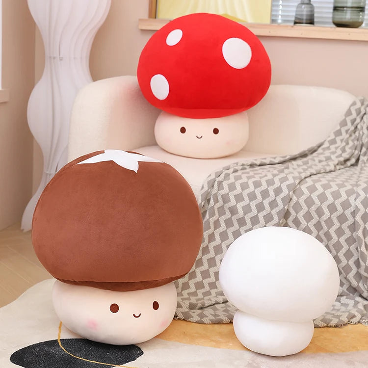 Cute Red Mushroom Plush with White Spots - Image 3