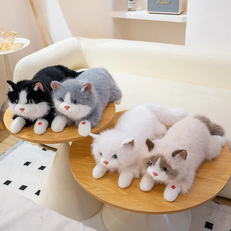 Fluffy Realistic Plush Cat Toy - Image 4