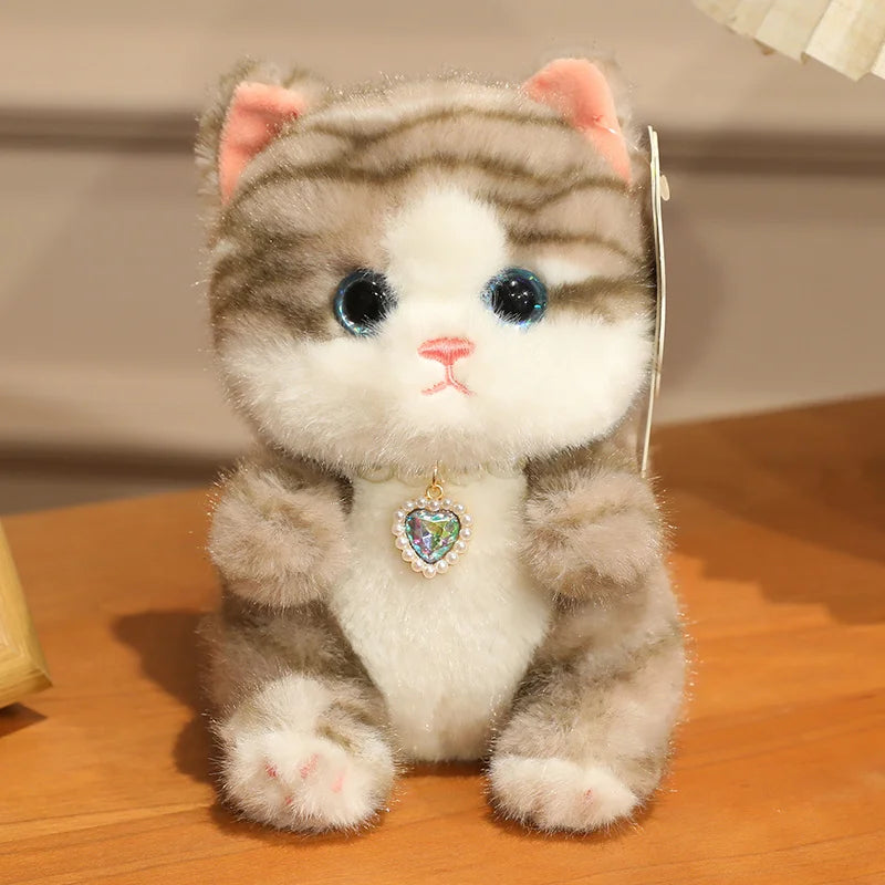Adorable Cat Plush Toys with Glitter Heart Collar - Image 18