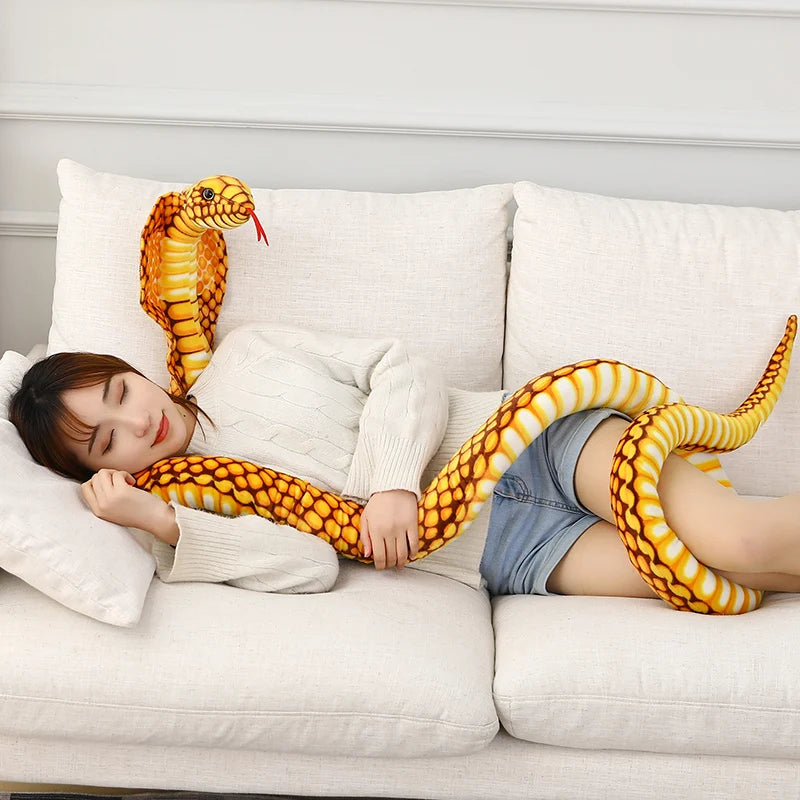 Yellow and Orange Hooded Cobra Plush Toy - Image 5