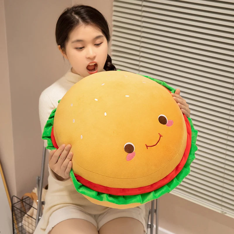Cute Yellow Hamburger Plush Pillow - Image 2