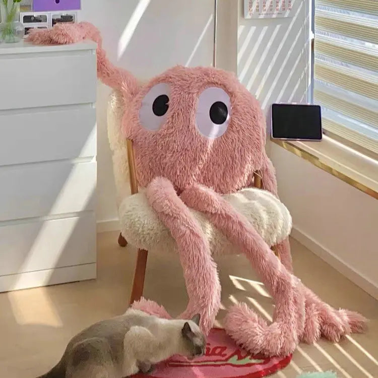 Big-Eyed Black Plush Toy with Long Limbs - Image 9