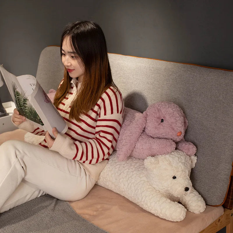 Cuddly Sherpa Animal Extra-Long Body Pillow - Image 4