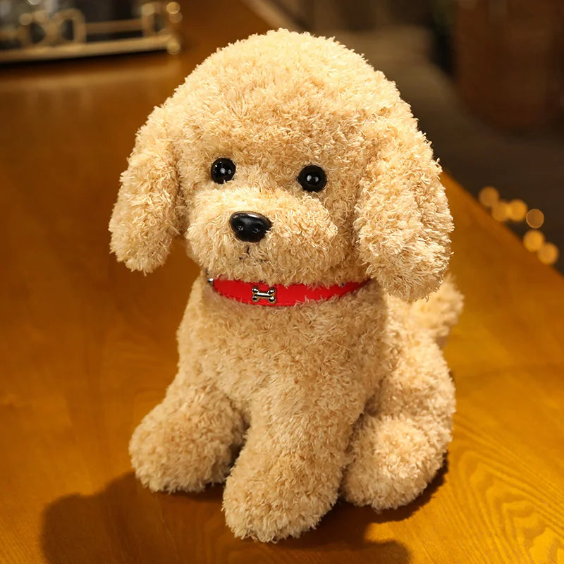 Adorable Curly Poodle Plush with Bell Collar - Image 9