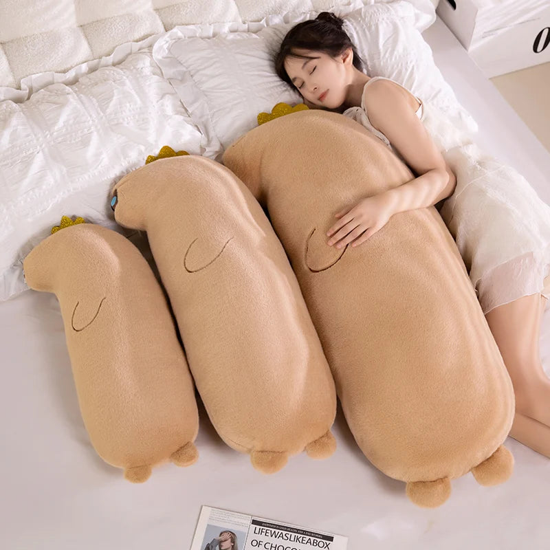 Tan Crowned Capybara Long Plush Pillow - Image 4