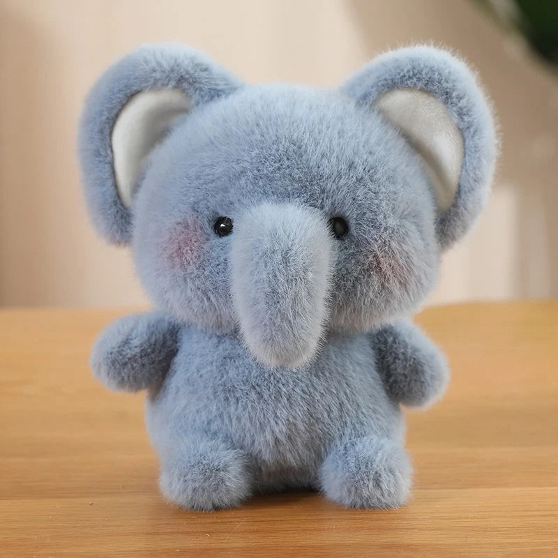 Cute Grey Elephant Plush Toy with Blush Cheeks - Image 6