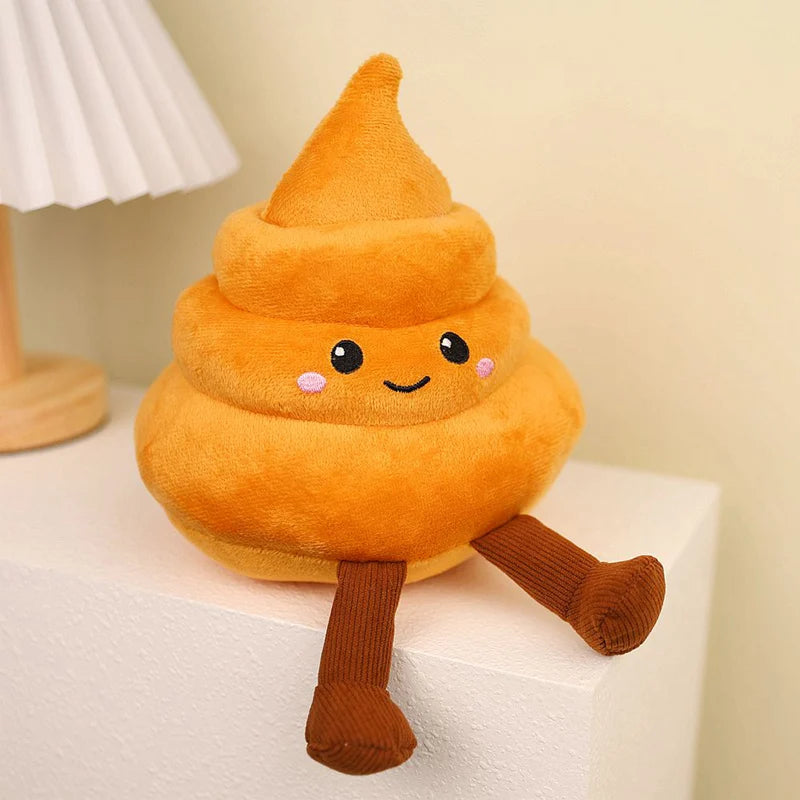 Cute Brown Poop Emoji Plush Toy with Legs - Image 3
