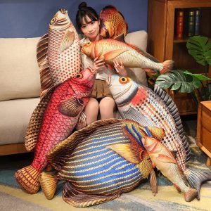 Realistic 3D Print Fish Plush Pillow