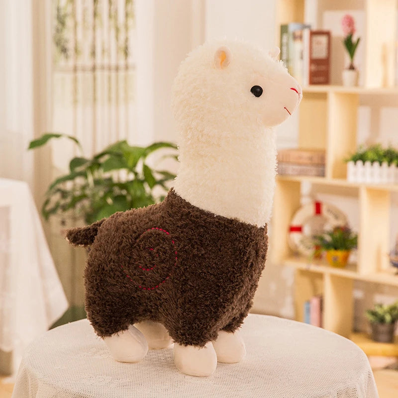Oversized Cream and Pink Alpaca Plush Toy - Image 9