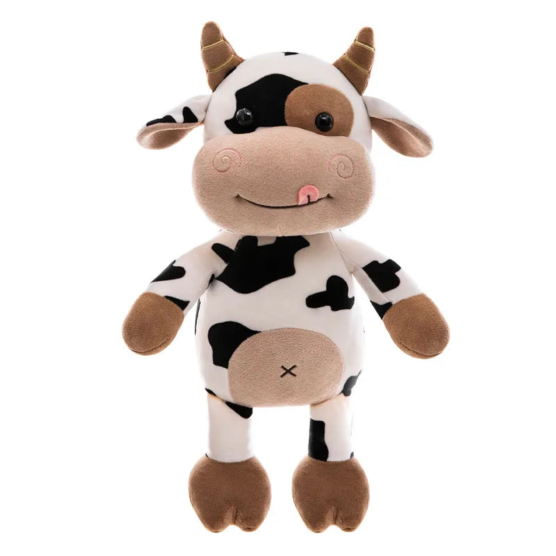 Friendly Spotted Cow Plush with Gold Horns - Image 7