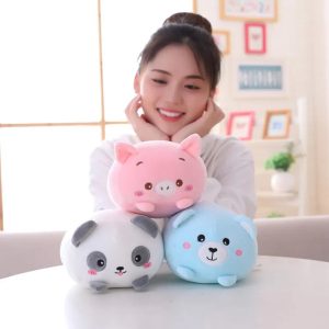 Cute Round Pink Pig Squishy Plush Toy
