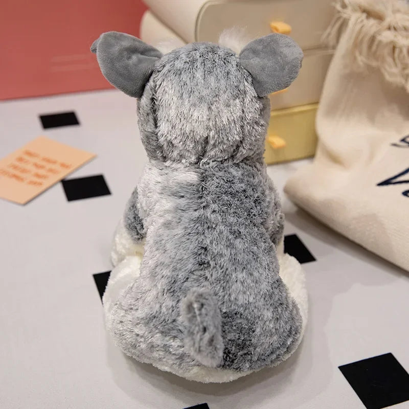 Cute Grey and White Schnauzer Plush Toy - Image 6