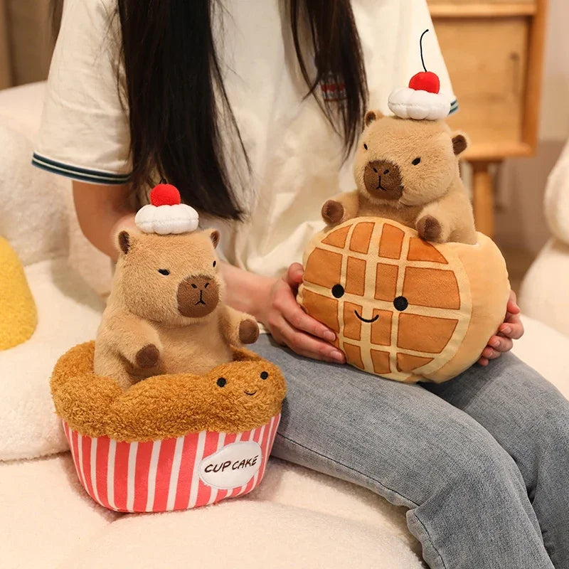 Capybara Dessert Plush with Cherry Hat - Image 4