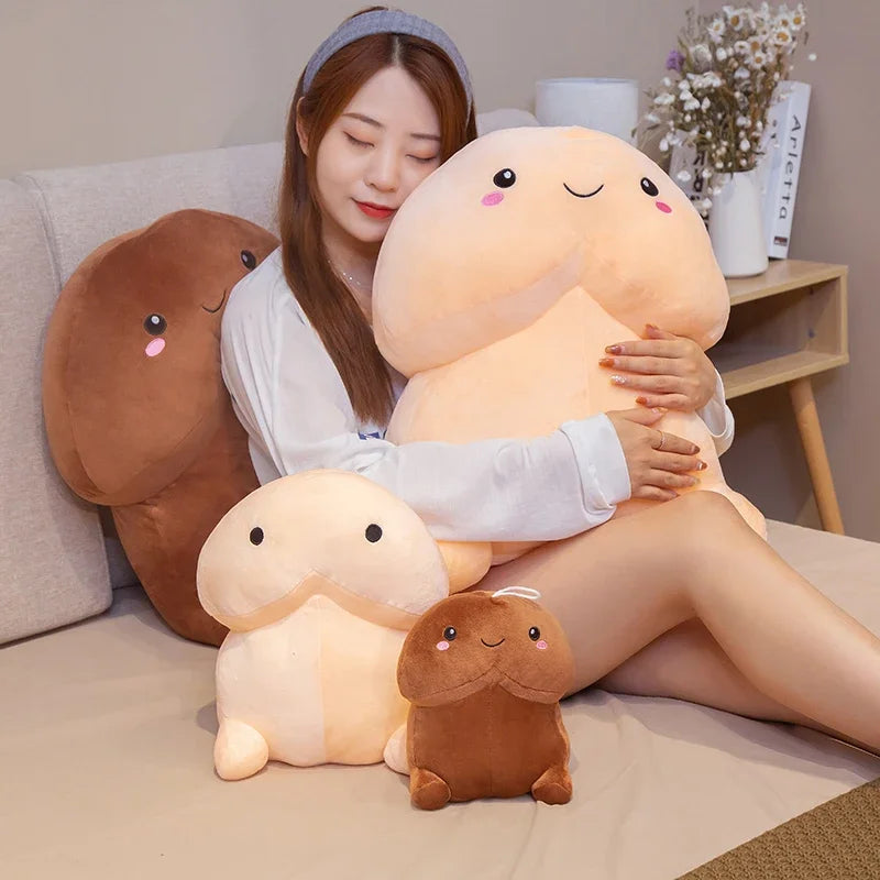 Soft Penis Shaped Plush Pillow with Happy Face - Image 5