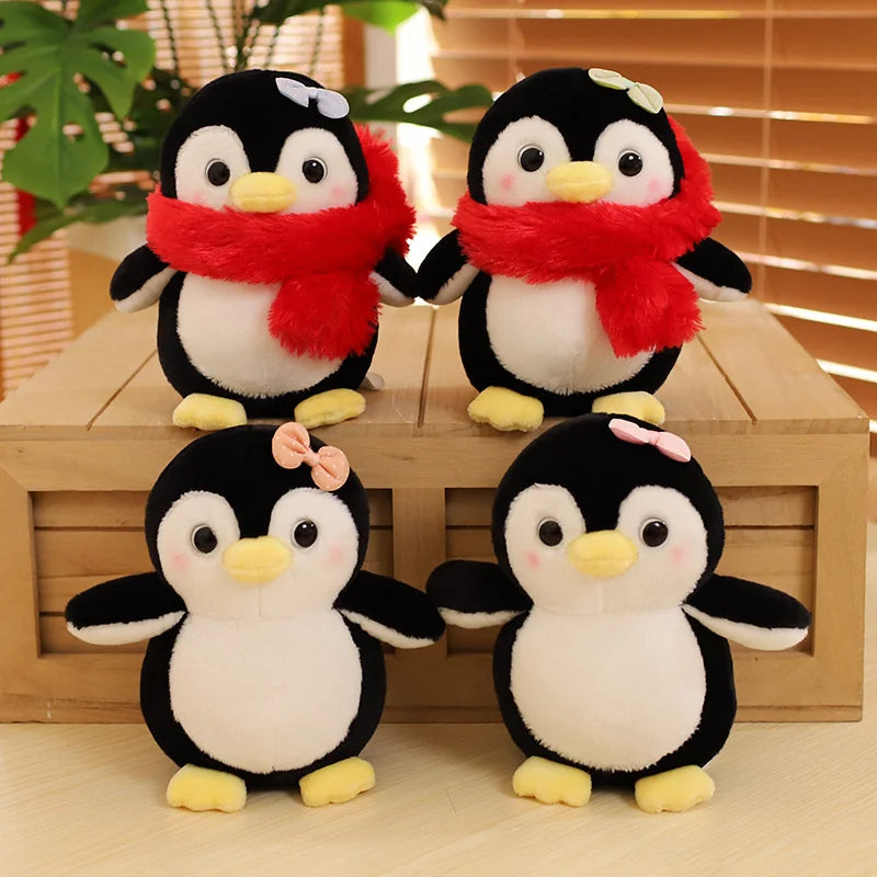 Cute Penguin Plush with Bows and Rosy Cheeks - Image 3