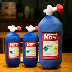 Iconic NOS Bottle Royal Blue Plush Pillow