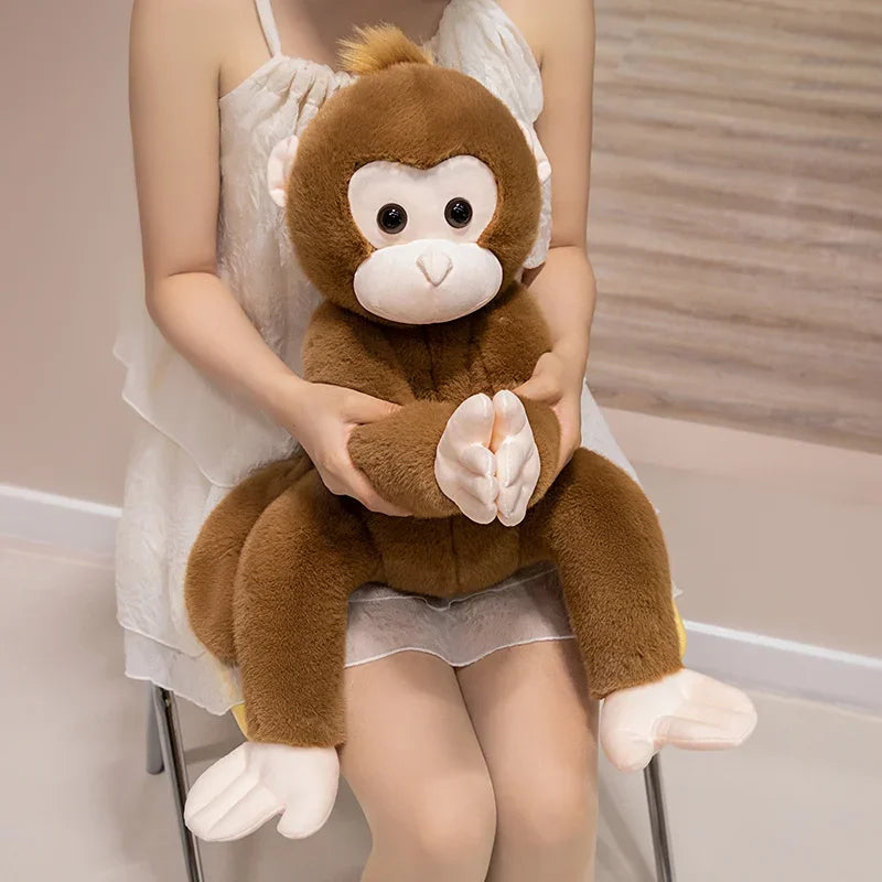 Large Brown Monkey Plush Toy - Image 4