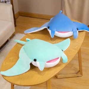 Cute Smiling Manta Ray Plush Toy