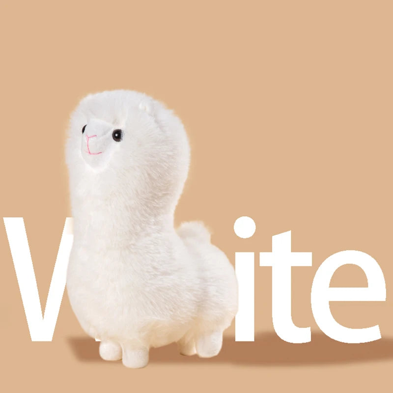 Fluffy White or Brown Alpaca Plush - Image 3