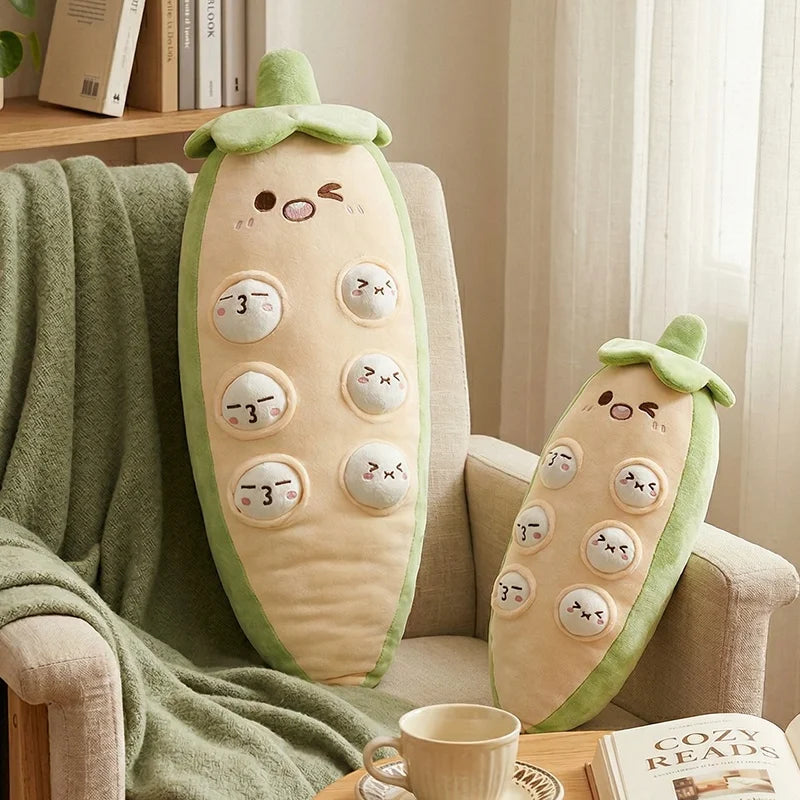 Cute Pea Pod Character Plush Body Pillow - Image 5