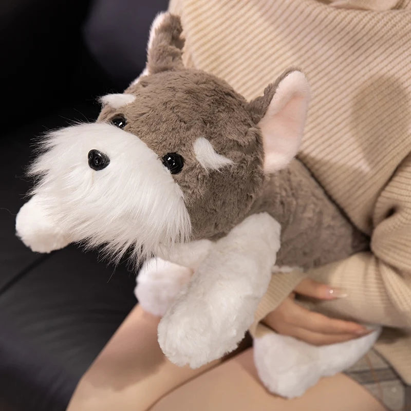 Long Schnauzer Dog Plush Pillow with Sunglasses - Image 6