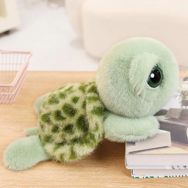 Cute Big-Eyed Green Turtle Plush - Image 5